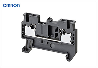 Omron Feed-through DIN rail terminal block with push-in plus